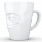 Preview: FiftyEight Henkelbecher Mug Verschmitzt weiss